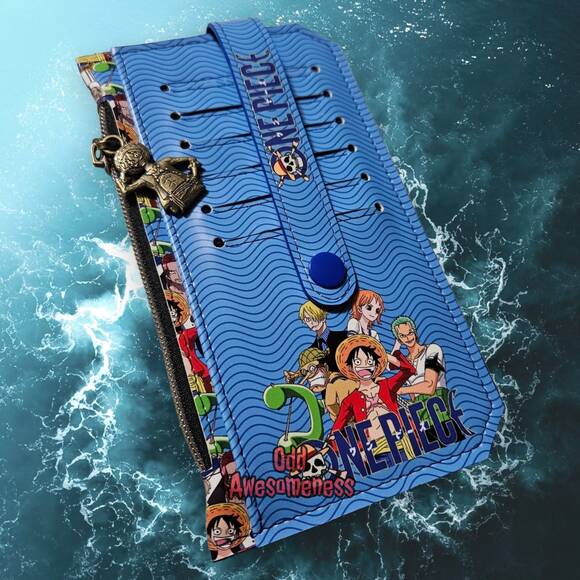 Anime Cartoon Purse Pal Minimalist Wallet Vinyl Custom Faux Leather Handmade USA - Picture 1 of 4